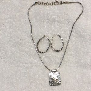 Vintage Brighton Pebble Necklace and Earrings